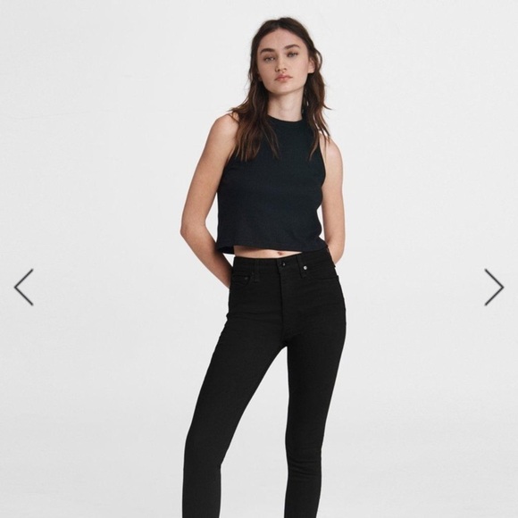 Rag & Bone Equestrian Solid Black Jean - Picture 2 of 8
